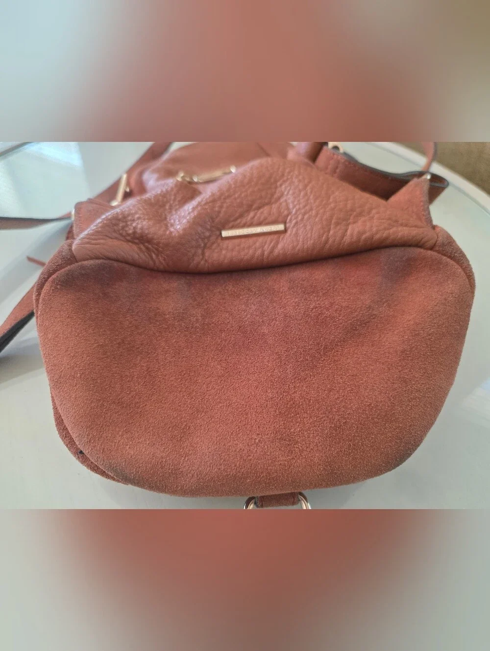 $348 Rebecca Minkoff Julian Fringe Backpack Brown Suede Concert Boho
